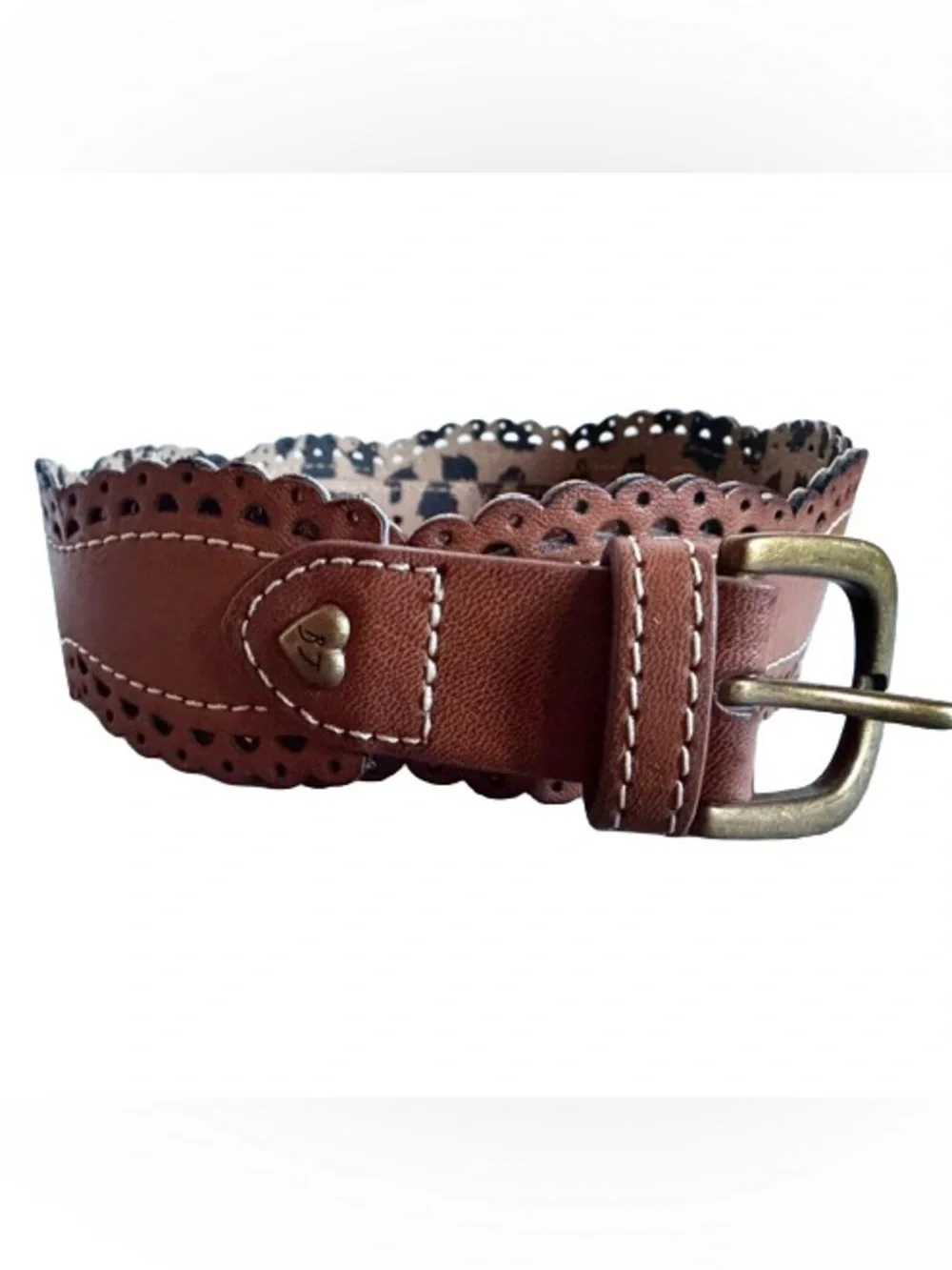 Betsey Johnson Scalloped Eyelet Belt Sz S NWOT